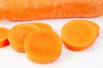carrots on white