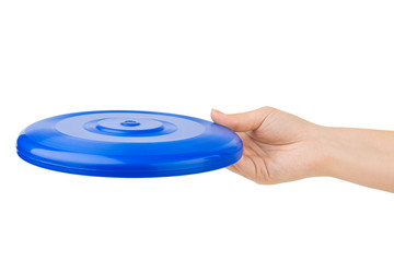 Hand and flying disc