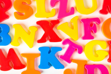 Multicolored letters