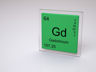 Gadolinium - symbol Gd - chemical element of the periodic table