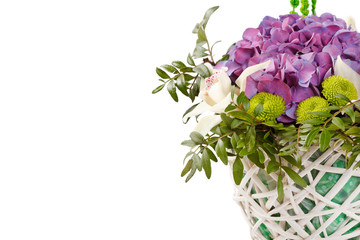 flowers in the basket