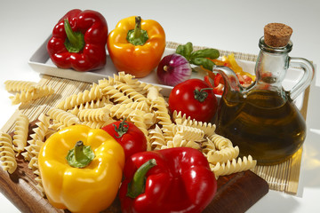 fusilli tomatoes and peppers