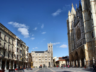 Plaza de la Regla in Leon, Spain