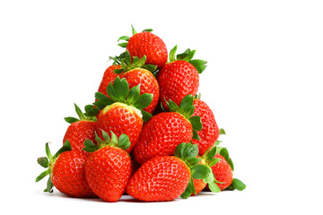 strawberry pile isolated
