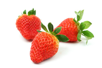 strawberry pile isolated