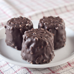 chocolate cookies with peanuts