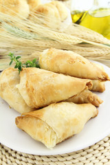 Homemade pastry filled with cheese