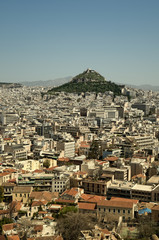 Lycabettus Hill from the Acropolis.