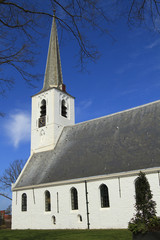 Small white village church