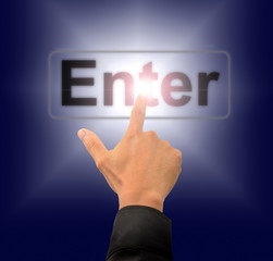 finger push enter button