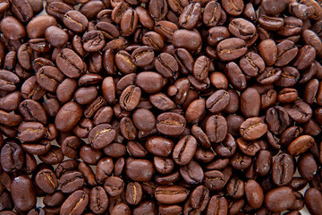 Background of roasted coffee beans