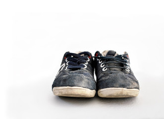 Blue sneakers isolated on white