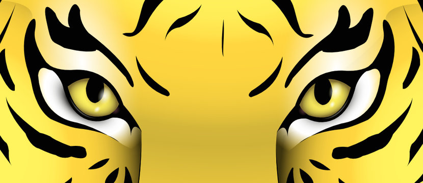 Augen eines Tigers