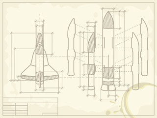 blueprint of the spaceship