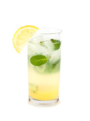 Fresh cocktail with juice and mint