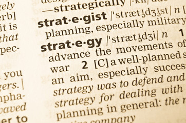 The word strategy in the old dictionary