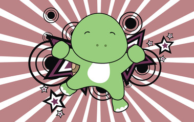turtle baby jump cartoon background