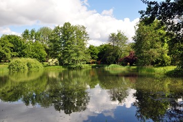 Fototapeta na wymiar Piękne jeziora w Britz Garden