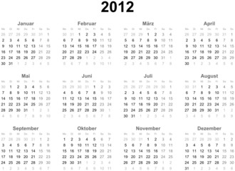 Kalender 2012 (deutsch)