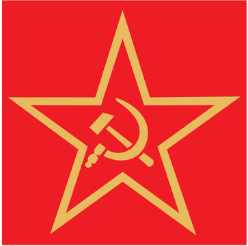 Communist - Soviet union red star (hammer and sickle)