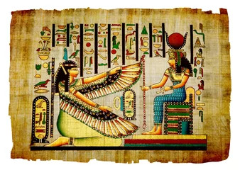 Fotobehang Papyrus Oud natuurpapier uit Egypte © Andrey Burmakin