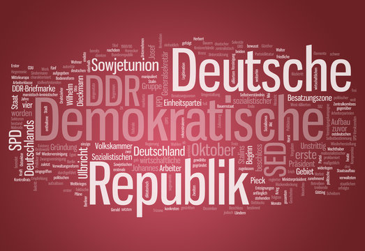 Wortwolke "Deutsche Demokratische Republik"