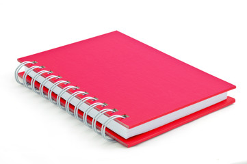Isolated red note book