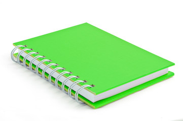 Isolated green note book