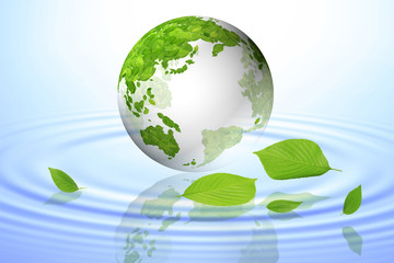 葉っぱの地球儀