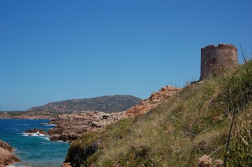 Fototapeta na wymiar Torre Aragonese Isola Rossa - Sardegna