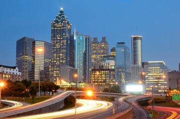 Fototapeta na wymiar Downtown Atlanta, Georgia Skyline