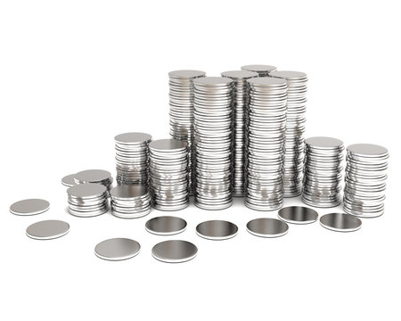 Silver Coin Stack