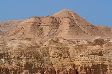 Scenic mountain in stone desert near the Dead Sea