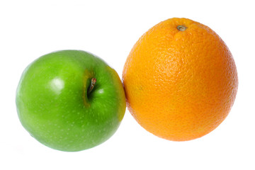 Orange and Green Apple
