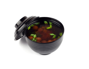 Miso soup with spring onion