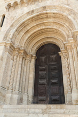 Fototapeta na wymiar entrance of cathedral Se Velha de Coimbra
