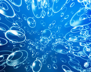 Background formed by bubbles