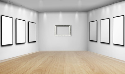 frames on white wall