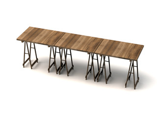 tavoli legno su treppiedi