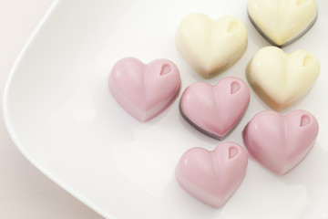 Handmade heart chocolate