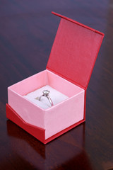 Diamond ring in box