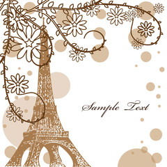 Fototapeta na wymiar Paris postcard