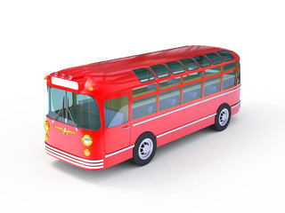 Naklejka na ściany i meble red retro bus