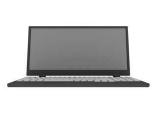 Laptop isolated on white, clipping path included