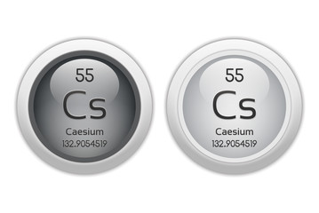 Caesium - two glossy web buttons