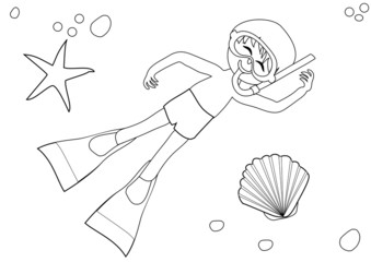 Coloring book - at the beach