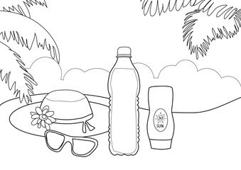 Coloring book - at the beach