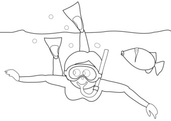 Coloring book - at the beach