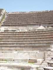 Asclepion stone Amphitheater seats and steps in Turkey
