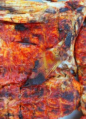 Obraz na płótnie Canvas Mayan Achiote amberjack grilla sos rybny tikinchick